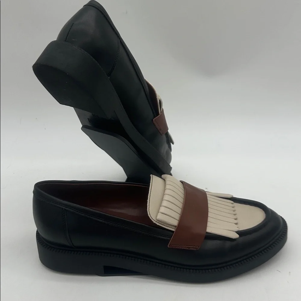 Marc Fisher Black Brown Creme MFCalixy Loafers Women’s Size 9.5M - Picture 5 of 16